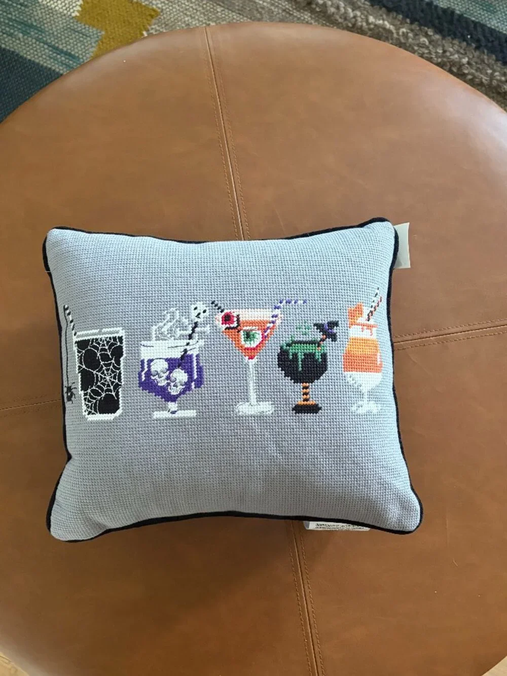 Martha Stewart Creepy Cocktail Toss Pillow NWT Halloween decor TikTok Famous